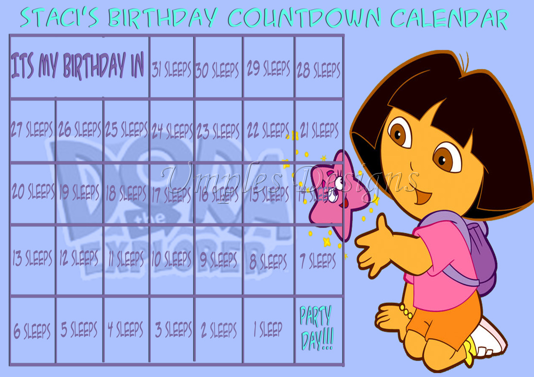 Birthday Countdown Chart